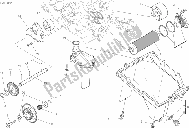 Toutes les pièces pour le Filtres Et Pompe à Huile du Ducati Superbike 1299S ABS USA 2016